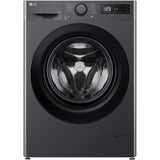 Masina de spalat rufe Slim LG F2WR508SBM, 8 kg, 1200 rpm, Clasa A, Motor Direct Drive, Smart Diagnosis, Negru