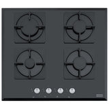 Plita incorporabila Franke FHNS 604 4G BK C, Gaz, 4 arzatoare, Aprindere electronica, Valva de siguranta, Arzatoare si gratare fonta, 60 cm, Sticla neagra