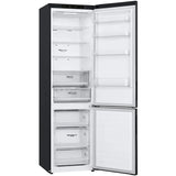 Combina frigorifica LG GBP62MCNBC, 384 l, No Frost, Compresor Smart Inverter, DoorCooling+, LinearCooling, NatureFresh, Clasa B, H 203 cm, Negru