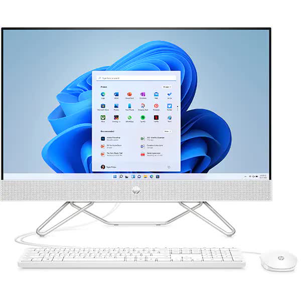 Sistem PC All in One HP 27-cb1068nq, Intel Core i5-1235U pana la 4.4GHz, 27" Full HD, 16GB, SSD 512GB, Intel Iris Xe Graphics, Windows 11 Home, Alb