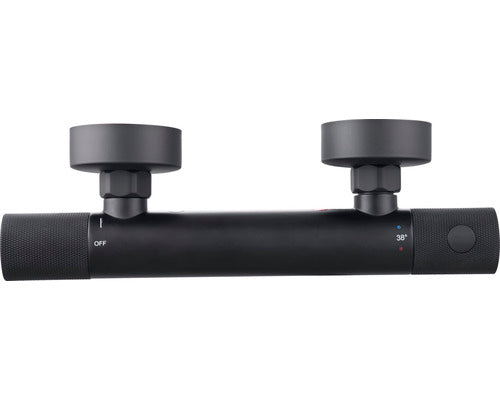 Baterie dus cu termostat form & style Kuda negru mat