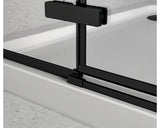 Cabina de dus patrata basano Slimline 90x90 cm sticla transparenta anticalcar profil negru