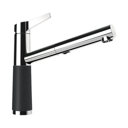 Baterie bucatarie cu dus extractibil SC-510, 2 tipuri de jet, cartus ceramic, Cristadur Magma