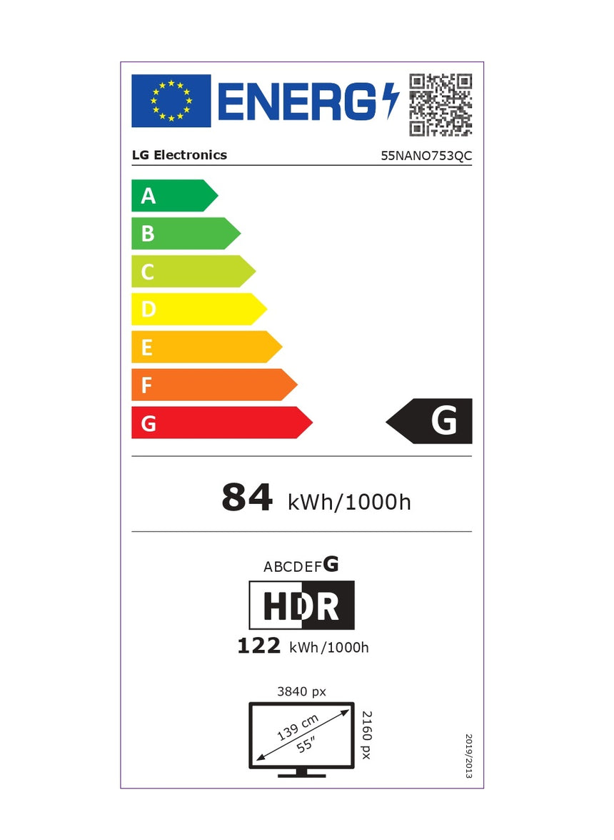 Televizor LG NanoCell 55NANO753QC, 139 cm, Smart, 4K Ultra HD, Clasa G (Model 2023)