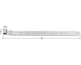 Brat Balama De Suspendare Alberts Ø13 X 500mm, Curbat, Otel Zincat