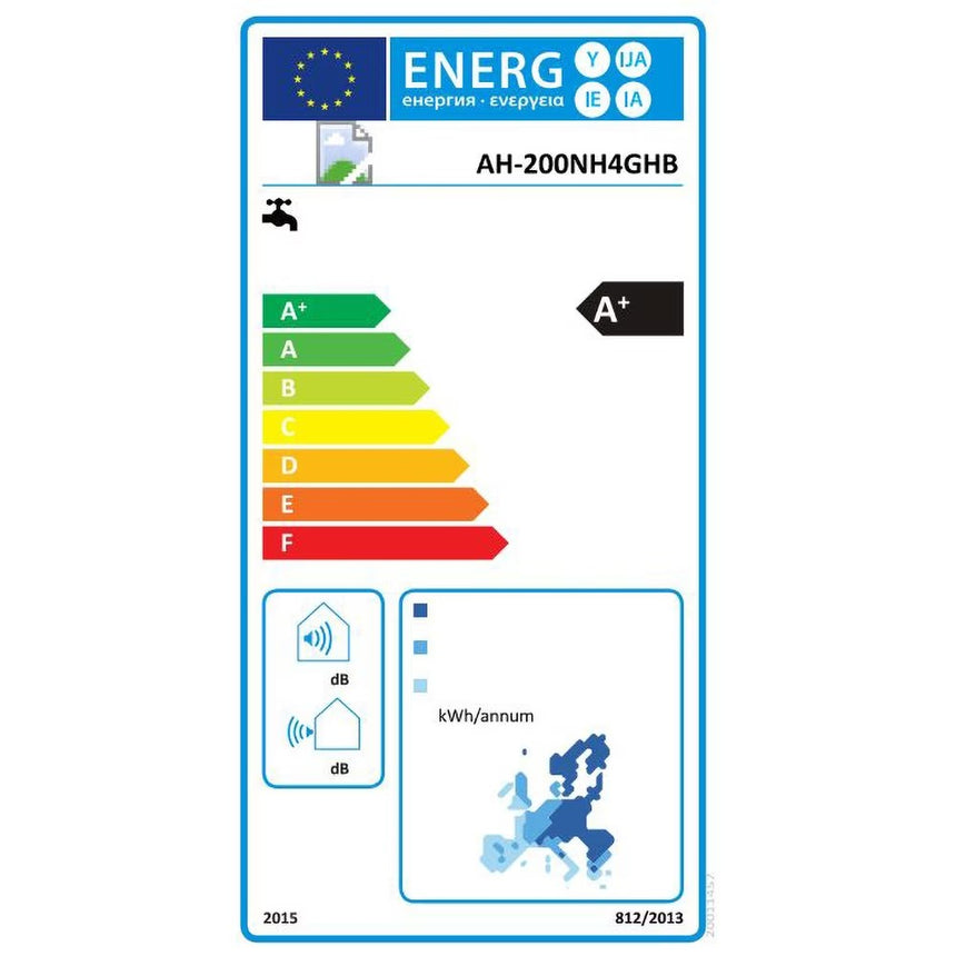 Boiler cu Pompa de Caldura HISENSE AH-200NH4GHB, 200l, 2400W, Alb