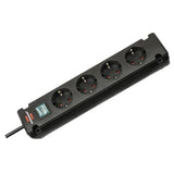 Prelungitor Brennenstuhl Bremounta, cu intrerupator iluminat, 4 prize, IP20, H05VV-F 3G1.5, 1.5m, Negru