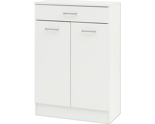 Dulap Baie Asezat Lorenz U600, 2 Usi 1 Sertar, PAL, 92,1x59,8 cm, Alb Perlat