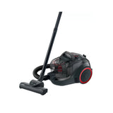 Aspirator fara Sac Bosch BGS21POW2 Serie 4, Filtru igienic HEPA, Power AirCycle, 2 litri, 750 W, 78 dB, Negru-Rosu