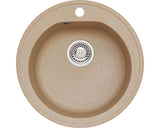 Chiuveta bucatarie Alveus Granital Niagara 10 G 55, dim fi 510mm, adancime 175 mm, sifon inclus, Bej