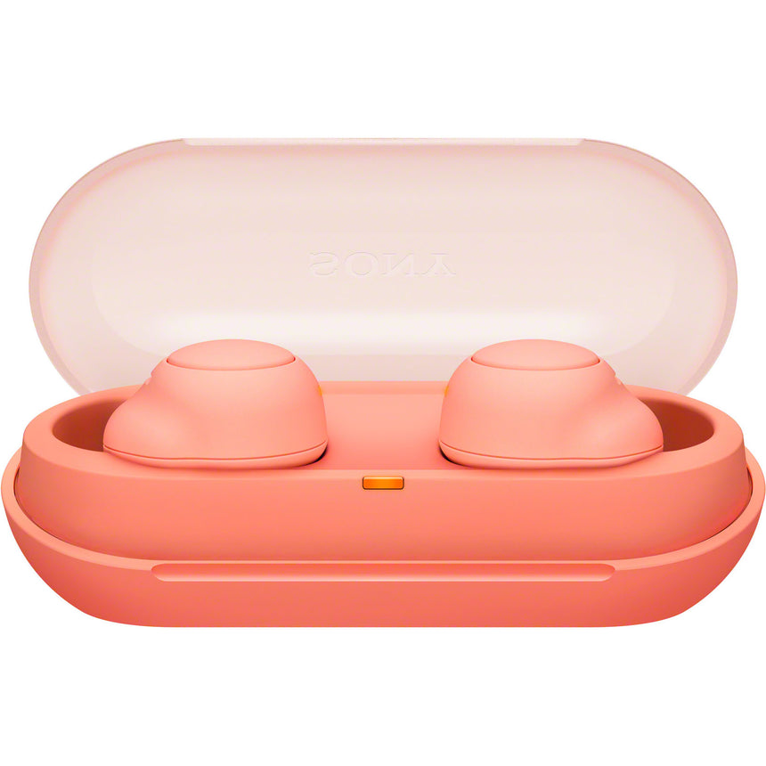 Casti In-Ear Sony WFC500D, True Wireless, Microfon, Bluetooth, IPX4, Autonomie 10 ore, Portocaliu