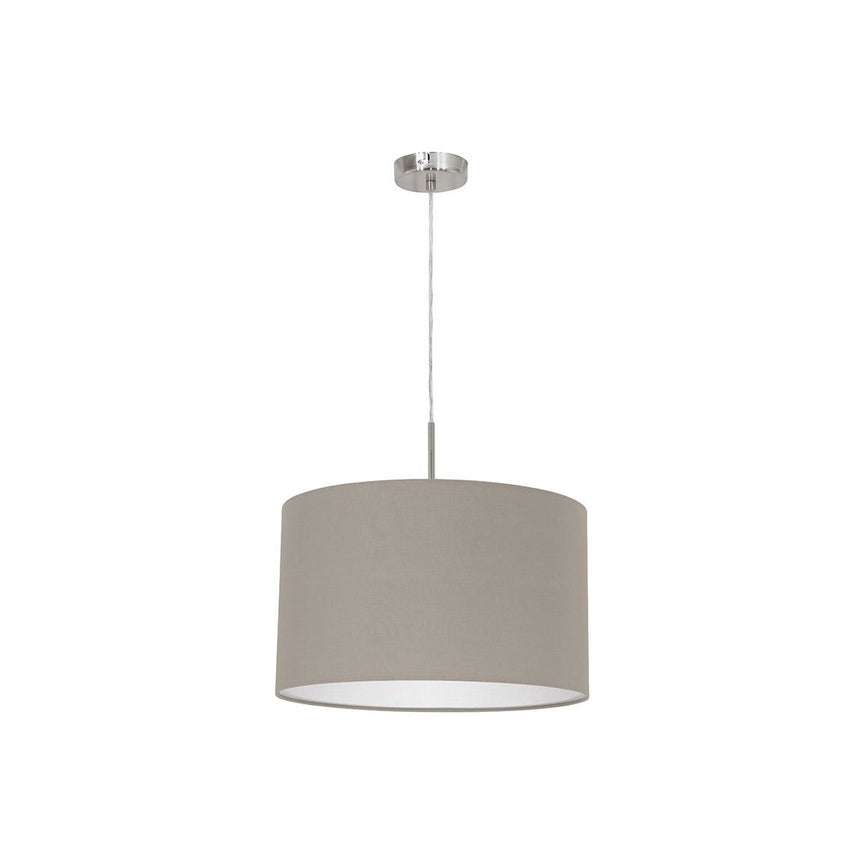 Lustra cu cablu, Eglo, 1xE27, 60W, 230V, Bej/Crom