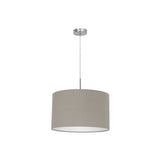 Lustra cu cablu, Eglo, 1xE27, 60W, 230V, Bej/Crom