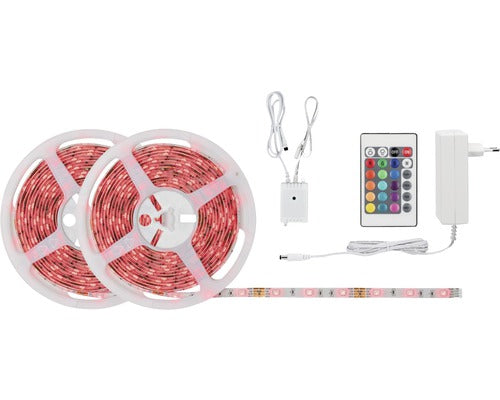Banda Led Rgb Simpled 10m 28w, Incl. Telecomanda & Alimentator