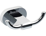 Cuier baie Ravak Chrome, cu 2 agatatori, montaj pe perete, crom lucios