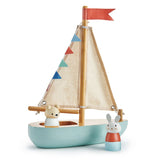 Set de joaca din lemn Tender Leaf Toys - Barca lui Bubble si Squeak