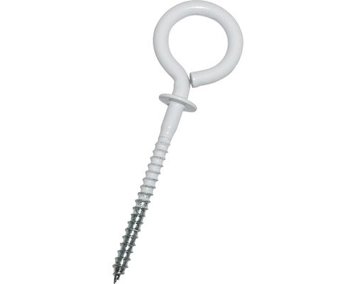 Holsuruburi Cu Ochi Dresselhaus 3, 5x51 Mm Otel Plastifiat Alb, Cu Guler De Oprire/mascare, 100 Bucati