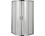 Cabina de dus semirotunda Q80C sticla securizata transparenta tratata Easy-Clean profil cromat 80x80x190 cm