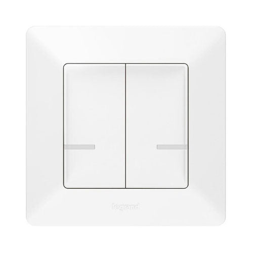 Intrerupator inteligent dublu Legrand L752188, Zigbee, 1000W, Alb