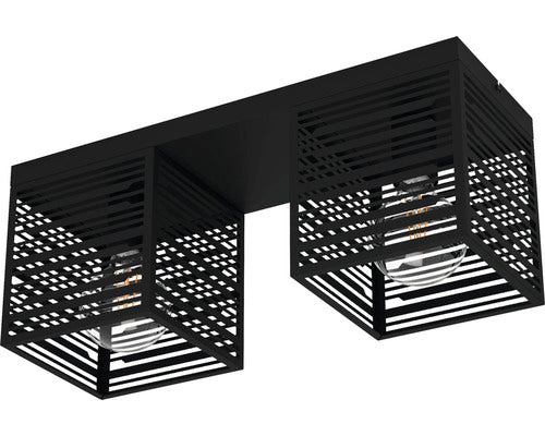 Plafoniera Piedritas E27 Max. 2x40w, Negru