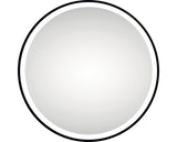 Oglinda baie rotunda cu iluminare LED DSK Black Circuit negru mat Ø 60 cm IP 24