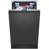 Masina de spalat vase incorporabila Slim Neff S855EMX16E, 10 seturi, 6 programe, Clasa D, Home Connect, Extra Speed, Flex 2, OpenDry, TimeLight, 45 cm