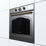 Cuptor incorporabil GORENJE BOS67372CLB, Electric, Airfry, Gatire asistata cu abur, 12 functii, Raft telescopic, 77 l, Clasa A, Negru