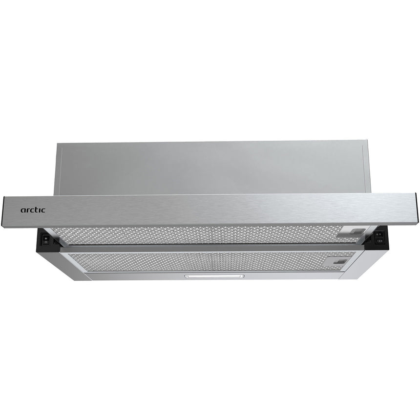 Hota incorporabila telescopica Arctic AHT6132X, Putere de absorbtie 290 mc/h, filtru metalic, 60 cm, Inox