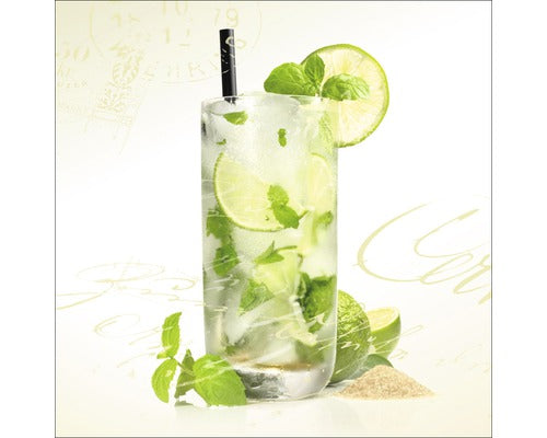 Tablou Sticla Mojito 20x20 Cm