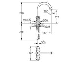 Baterie lavoar cu dubla comanda GROHE Costa 21337001 crom