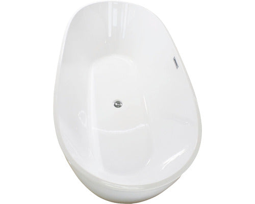Cada de baie ovala freestanding Egg Eco 78x160x60 cm acril alb