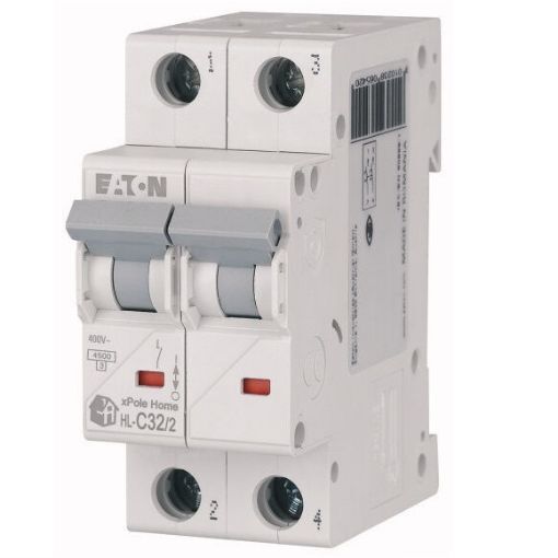 Siguranta electrica automata EATON 194774, HL-C32/2, latime 2 module, 4,5kA, 2P, caracteristica C, 32A