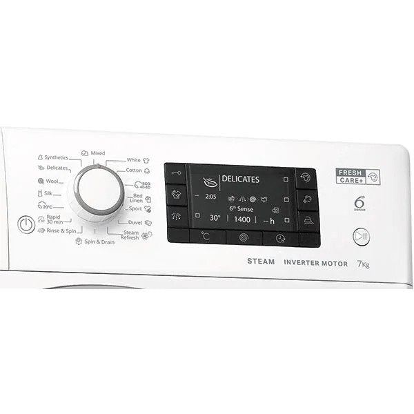 Masina de spalat rufe frontala slim WHIRLPOOL FWSD 71283 SV EE N, 7 kg, 1200rpm, Clasa D, Alb