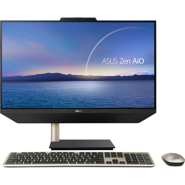 Sistem PC All in One ASUS Zen A5401WRAT-BA013M, Intel Core i5-10500T pana la 3.8 GHz, 23.8" Full HD, 8GB, SSD 512GB, Intel UHD Graphics 630, Free DOS, Negru
