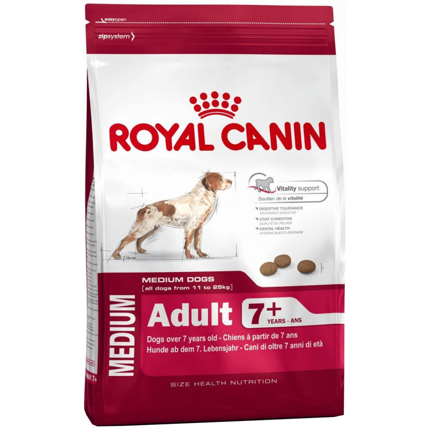 Hrana uscata pentru caini Royal Canin, Medium, Adult 7+, 15Kg