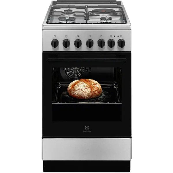 Aragaz ELECTROLUX LKM520000X, 4 arzatoare, Gaz plus Electric, L 50 cm, Grill, Inox