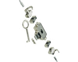 Incuietoare Cu Carlige Rotative Hettich, Tragere Usa Spre Dreapta, 1 Cheie, Otel Nichelat