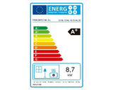 Semineu Panadero Oval 1 Otel Negru 8,7 Kw Cu Capac Piatra Naturala Si Spatiu Depozitare Lemne