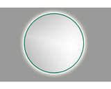 Oglinda Baie Cu Led Cordia Round Line Blacklight Ø80 Cm Rama Verde Ip 44