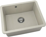 Chiuveta Bucatarie Cu O Cuva Fat Avangard 221 56x46 Cm, Fara Picurator, Montare Sub Blat, Fatgranit Beige