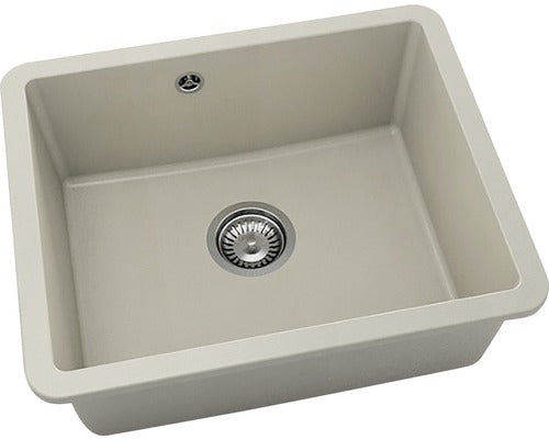 Chiuveta Bucatarie Cu O Cuva Fat Avangard 221 56x46 Cm, Fara Picurator, Montare Sub Blat, Fatgranit Beige