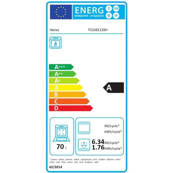 Aragaz HANSA FCGS61129H, 4 Arzatoare, Gaz, L 60 cm, Inox