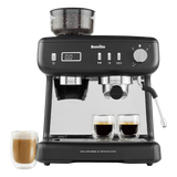 Espressor manual Breville Barista Max Plus VCF152X-01, 15 bari, 2.8 l, recipient de lapte 0.46l, 30 setari macinare, afisaj Led, negru