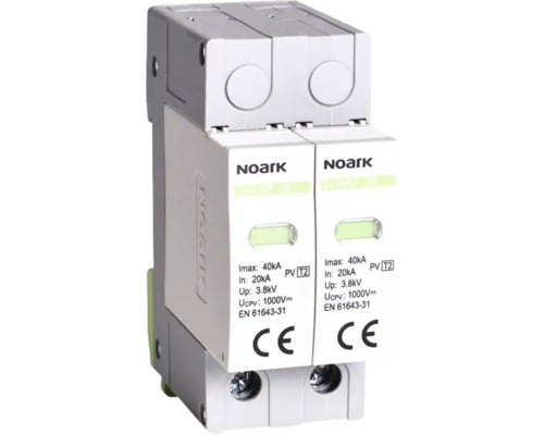 Descarcator Noark Spd Ex9uep, Clasa 2, 2p 600 V Dc, Pentru Sisteme Fotovoltaice Fara Impamantare