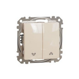 Intrerupator cu revenire pentru jaluzele bej IP20 SDD112114 Sedna Design Schneider electric