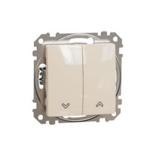 Intrerupator cu revenire pentru jaluzele bej IP20 SDD112114 Sedna Design Schneider electric