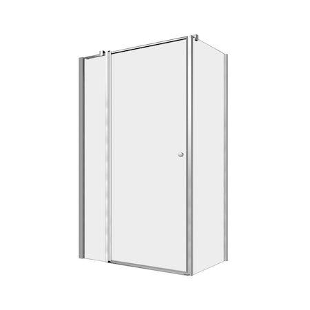 Usa Cabina Dus Radaway Eos Ii Dwd+2s 80x197 Cm, Sticla Transparenta, Profil Crom