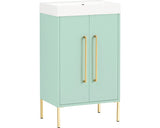Set Sarah 500, Include Baza Lavoar Suspendat si Lavoar, 50 cm, Verde Menta
