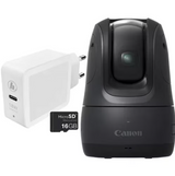 Aparat Foto Inteligent Canon PowerShot PX Essential Kit, 11.7 MP, Full HD 60p, Wi-Fi, Bluetooth, Recunoaștere Facială, Negru