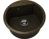 Chiuveta Bucatarie Rotunda Fat Avangard 223 Ø51 Cm, Granixit Sandstone